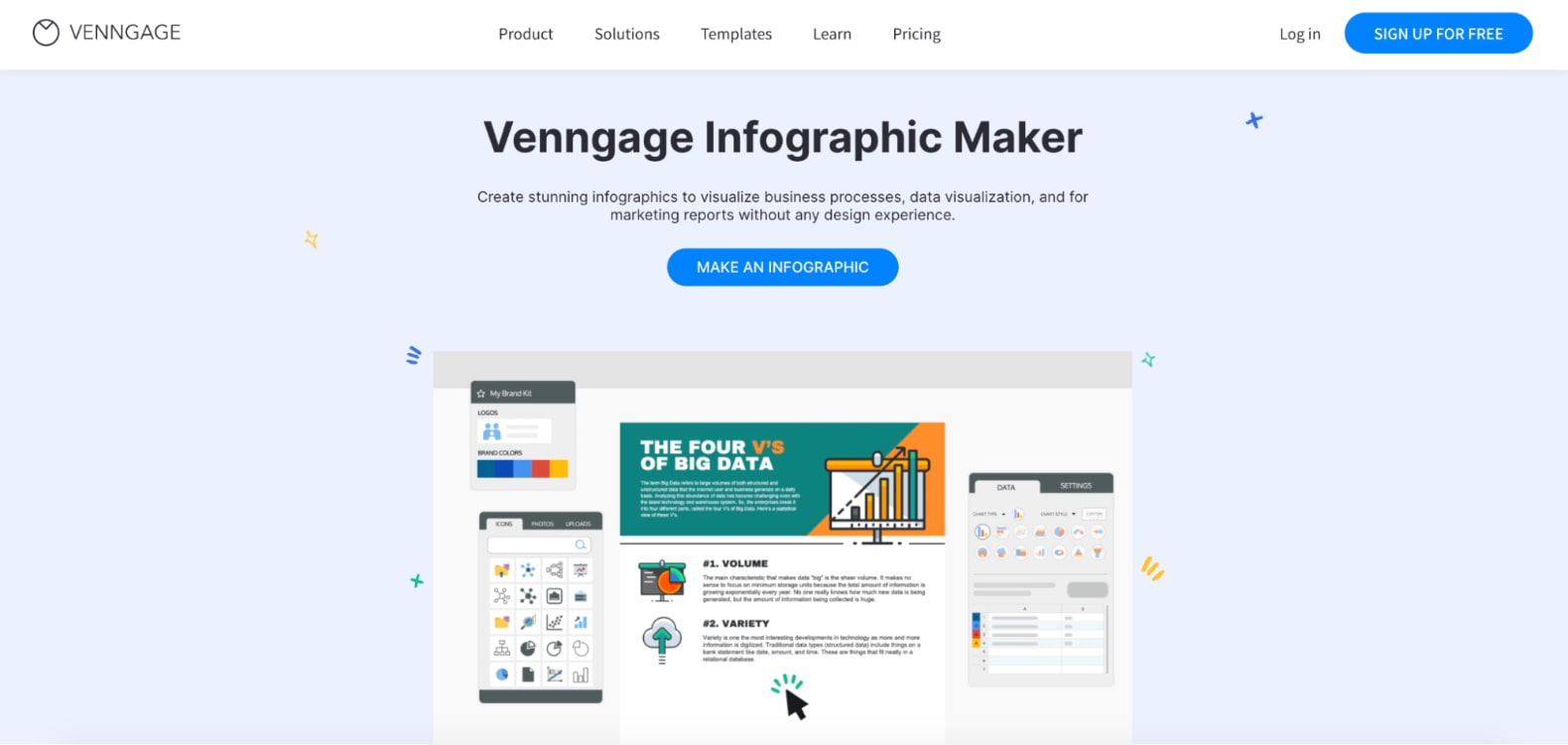 Infographics landing page